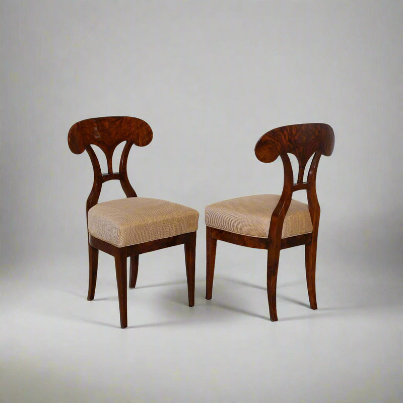 Fine Pair Biedermeier Side Chairs, Austria c1820