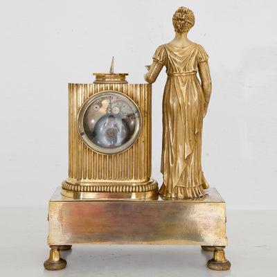 French Empire Gilt Bronze Mantle Clock circa 1810