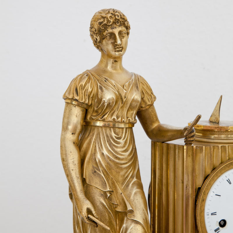 French Empire Gilt Bronze Mantle Clock circa 1810