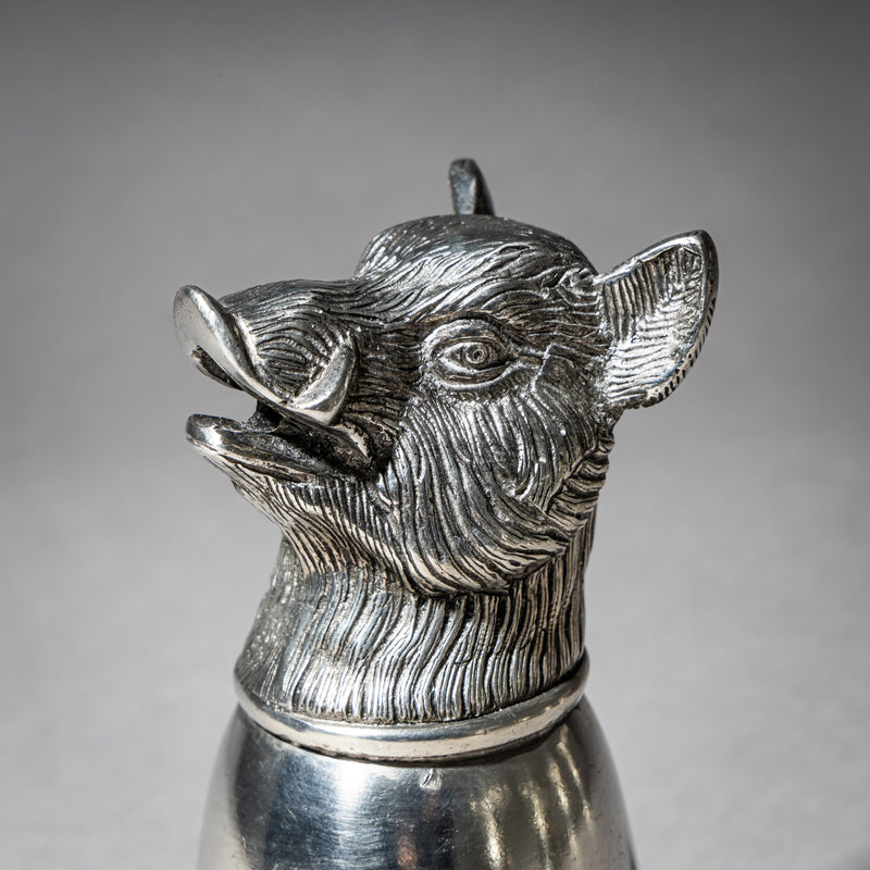 Set of Six Pewter Stirrup Cups by Forst, Italy, 1970s