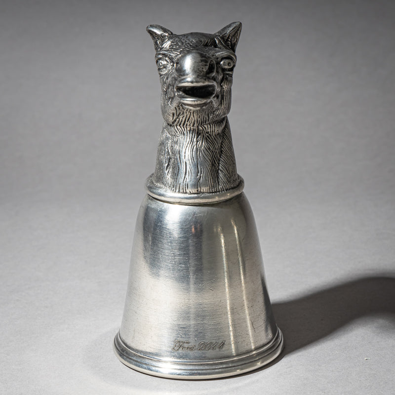 Set of Six Pewter Stirrup Cups by Forst, Italy, 1970s