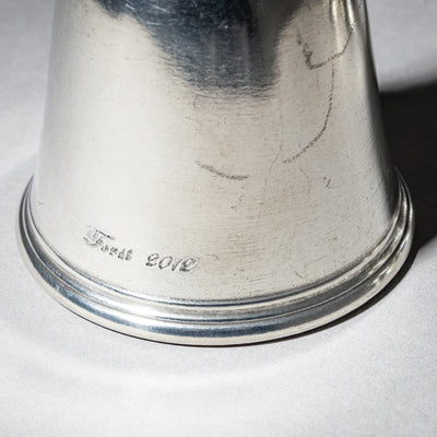 Set of Six Pewter Stirrup Cups by Forst, Italy, 1970s