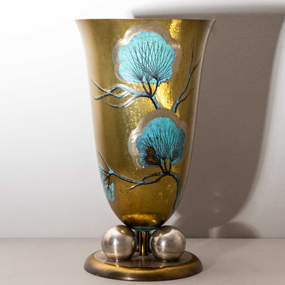Large WMF Vase with Pine Branch Décor, 1920s/30s