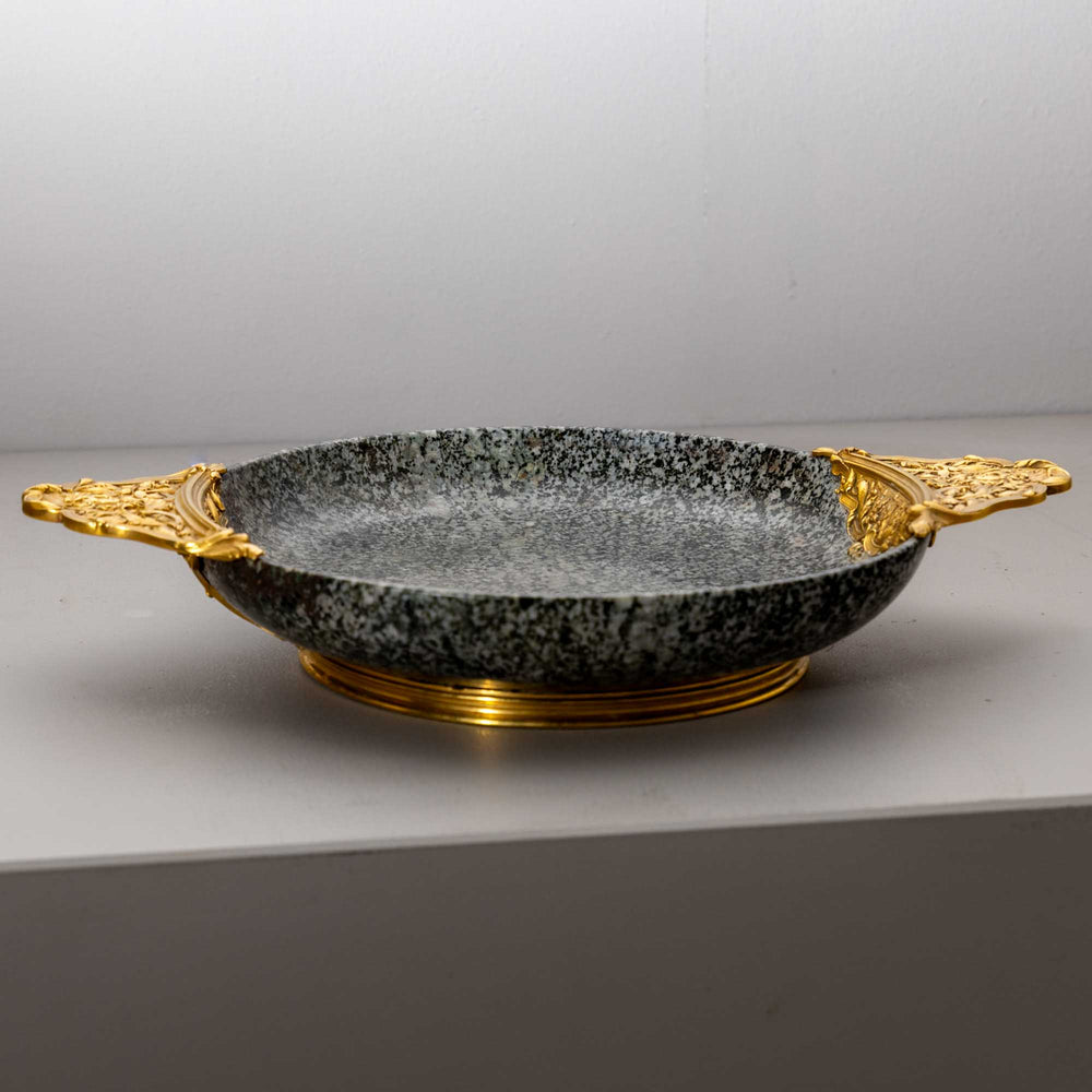 Egyptian Porphyry Bowl, sig. Escalier de Cristal Paris, France, 2nd Half 19th Century