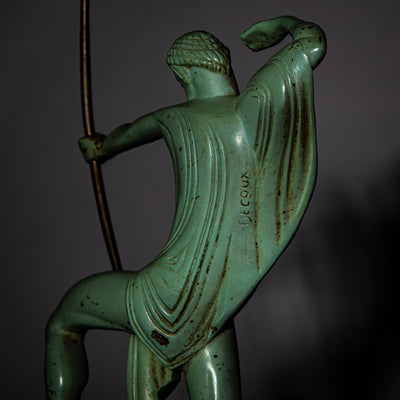 Art Deco Bronze Sculpture of an Archer by Michel Decoux (1837-1924), France, early 20th Century