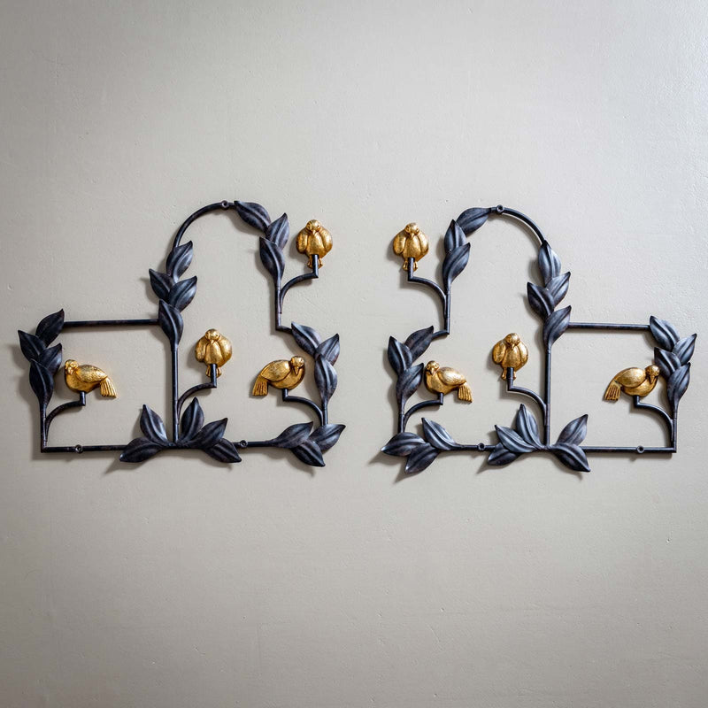 Iron Coat Racks with Bird Décor, Italy Mid-20th Century