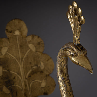 Golden Peacock Sculptures, Mid-20th Century