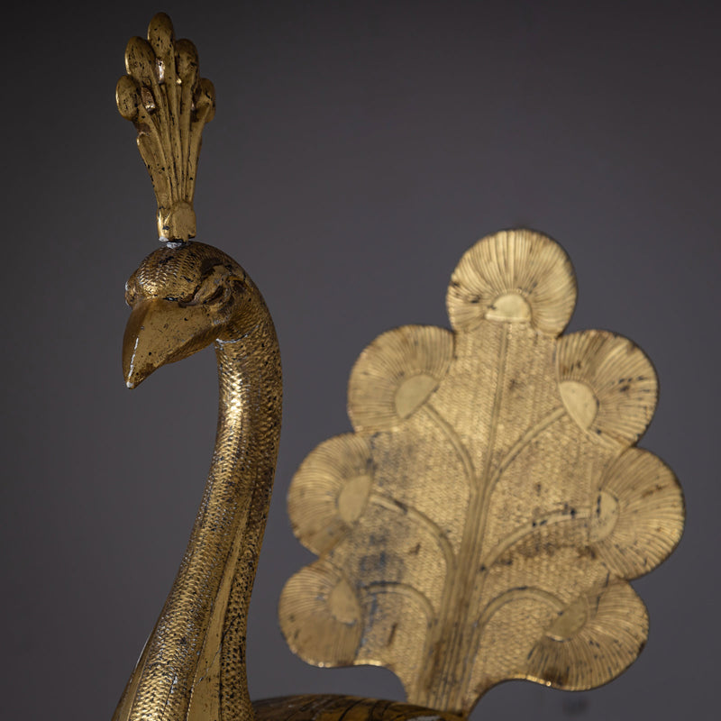 Golden Peacock Sculptures, Mid-20th Century