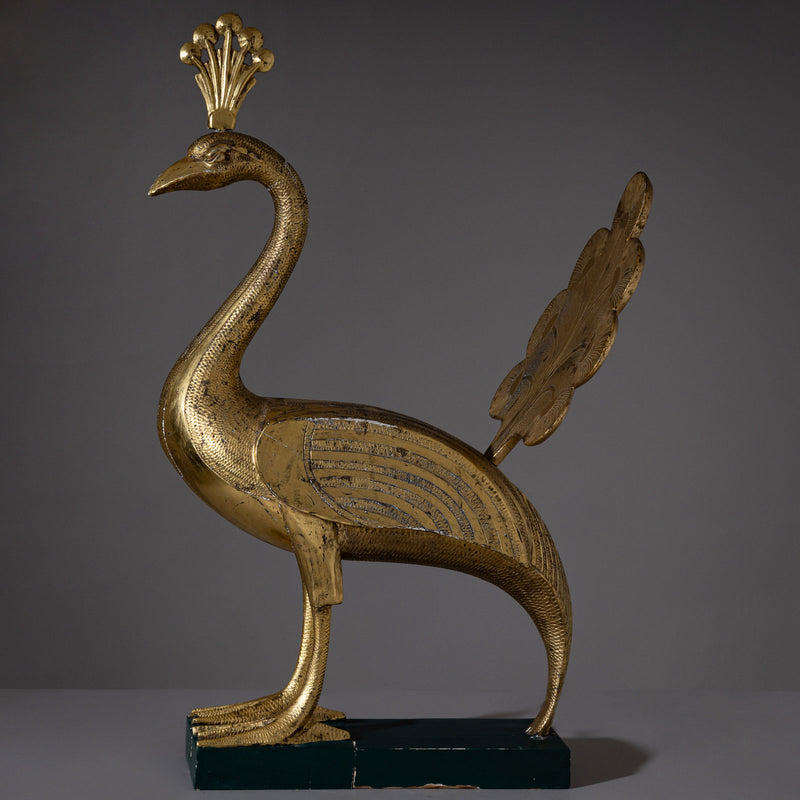 Golden Peacock Sculptures, Mid-20th Century