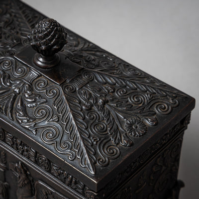 Berlin Iron Tobacco Box with Griffin Decoration, Early 19th Century
