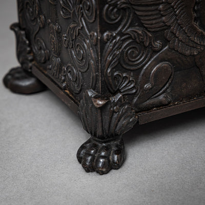 Berlin Iron Tobacco Box with Griffin Decoration, Early 19th Century