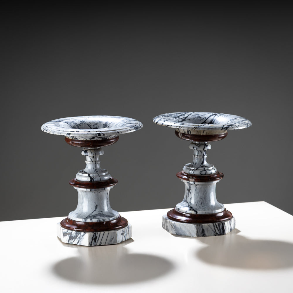 Pair of Marble Tazzas, Italy, 19th Century