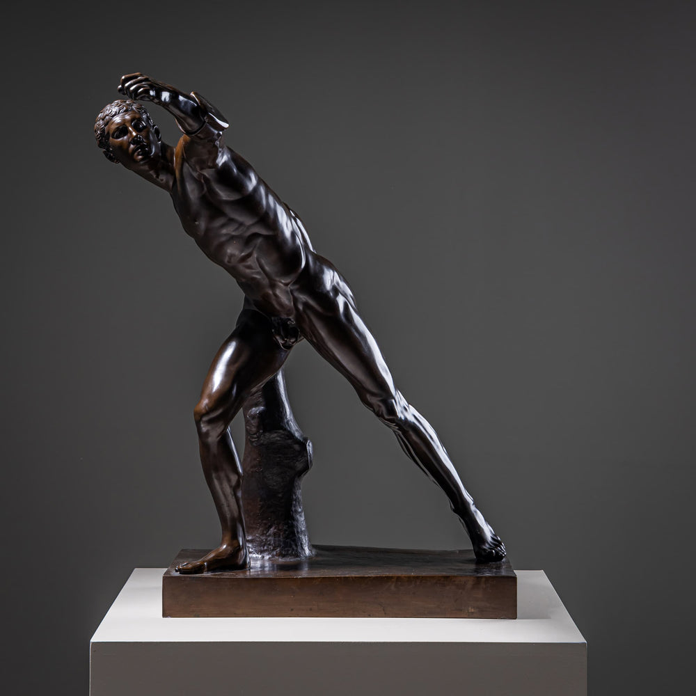 Borghese Gladiator in Bronze, Foundry F. Barbedienne, 2nd Half 19th Century
