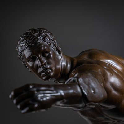 Borghese Gladiator in Bronze, Foundry F. Barbedienne, 2nd Half 19th Century