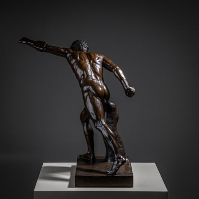 Borghese Gladiator in Bronze, Foundry F. Barbedienne, 2nd Half 19th Century