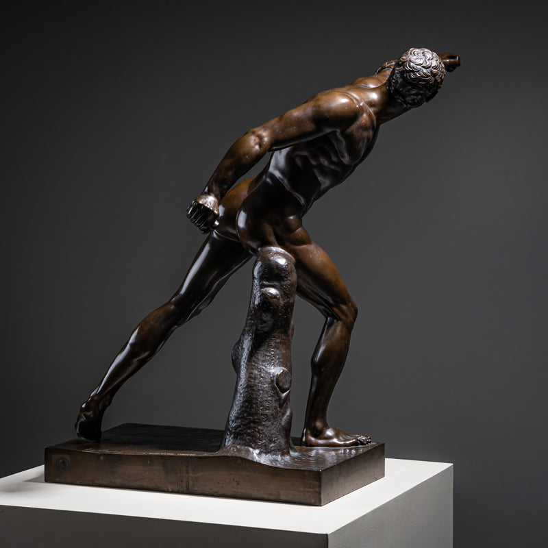 Borghese Gladiator in Bronze, Foundry F. Barbedienne, 2nd Half 19th Century
