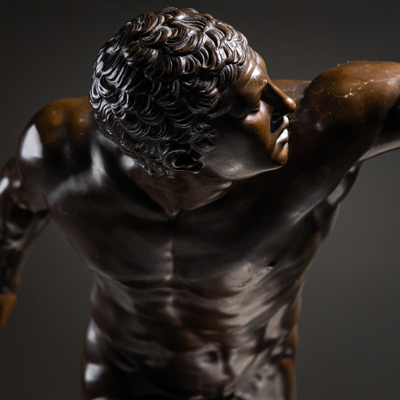 Borghese Gladiator in Bronze, Foundry F. Barbedienne, 2nd Half 19th Century