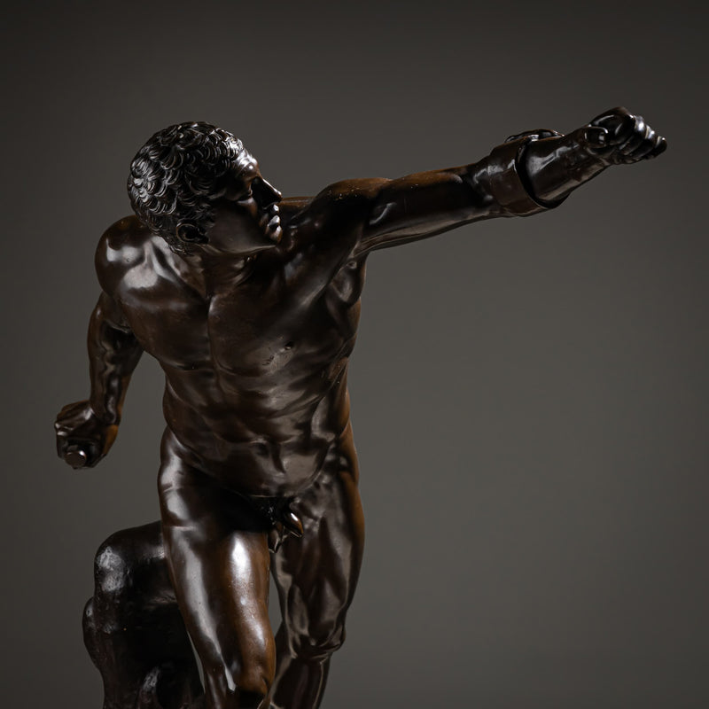 Borghese Gladiator in Bronze, Foundry F. Barbedienne, 2nd Half 19th Century