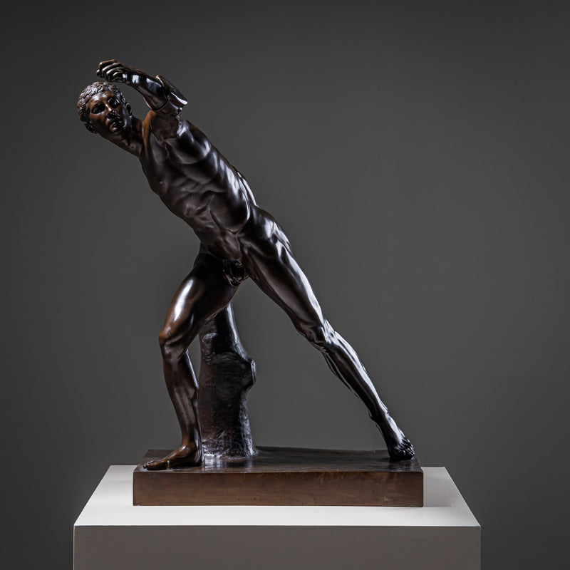 Borghese Gladiator in Bronze, Foundry F. Barbedienne, 2nd Half 19th Century
