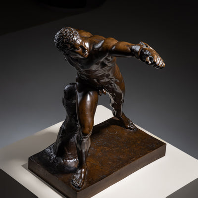 Borghese Gladiator in Bronze, Foundry F. Barbedienne, 2nd Half 19th Century