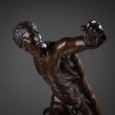 Borghese Gladiator in Bronze, Foundry F. Barbedienne, 2nd Half 19th Century
