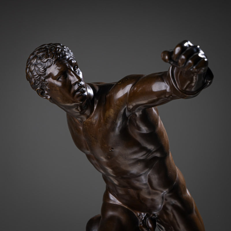 Borghese Gladiator in Bronze, Foundry F. Barbedienne, 2nd Half 19th Century