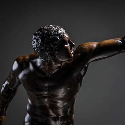 Borghese Gladiator in Bronze, Foundry F. Barbedienne, 2nd Half 19th Century