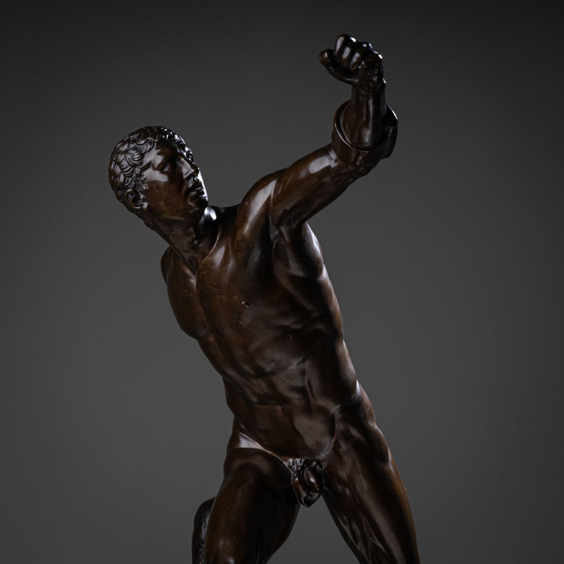 Borghese Gladiator in Bronze, Foundry F. Barbedienne, 2nd Half 19th Century