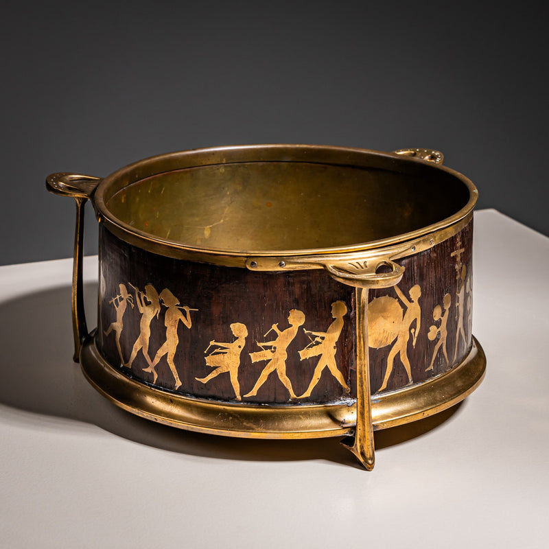 Bowl with Silhouette Scenes after Karl Wilhelm Diefenbach (1851–1913), Probably Vienna, after 1893