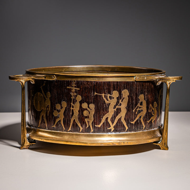 Bowl with Silhouette Scenes after Karl Wilhelm Diefenbach (1851–1913), Probably Vienna, after 1893