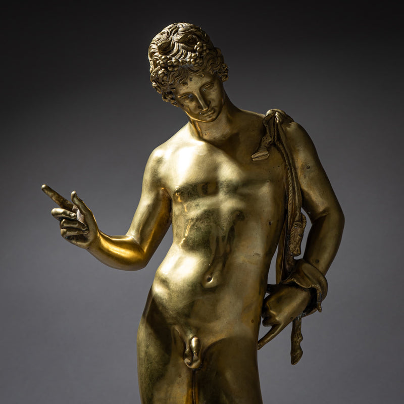 Bronze of Narcissus after the Antique, Signed Michele Amodio, Naples, Late 19th Century