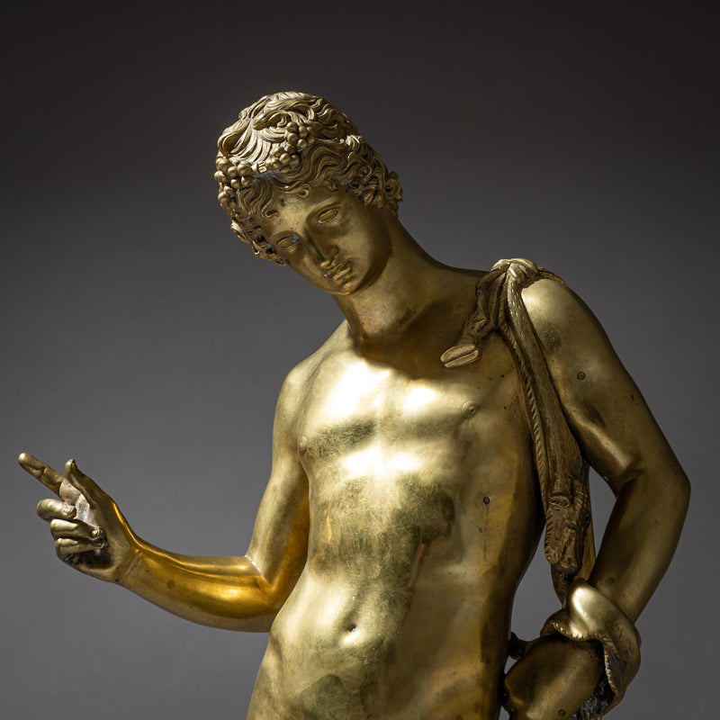 Bronze of Narcissus after the Antique, Signed Michele Amodio, Naples, Late 19th Century