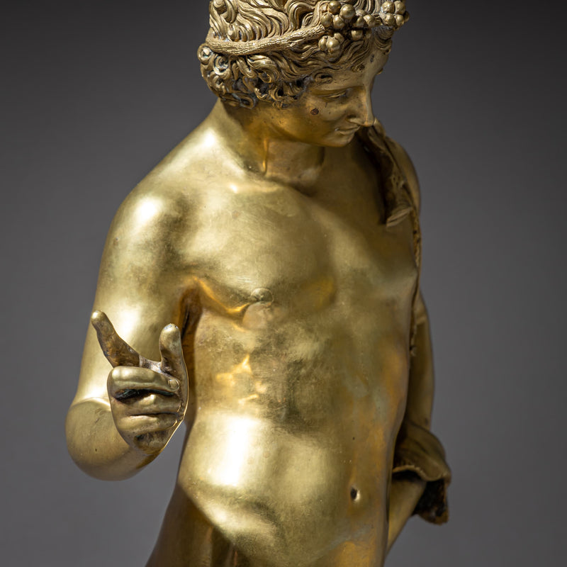 Bronze of Narcissus after the Antique, Signed Michele Amodio, Naples, Late 19th Century