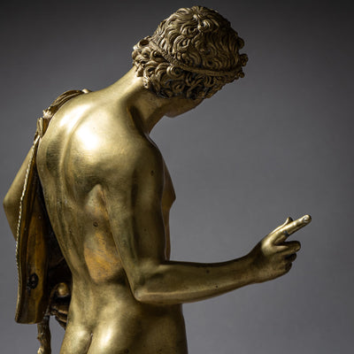 Bronze of Narcissus after the Antique, Signed Michele Amodio, Naples, Late 19th Century