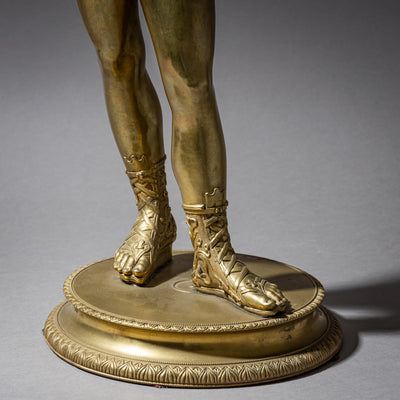 Bronze of Narcissus after the Antique, Signed Michele Amodio, Naples, Late 19th Century