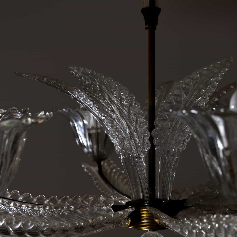 Murano glass Chandelier by Ercole Barovier, Italy 1940s