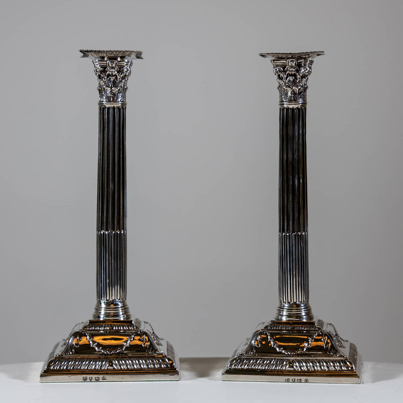 Pair of Silver Candlesticks, Peter Werritzer, London 1768