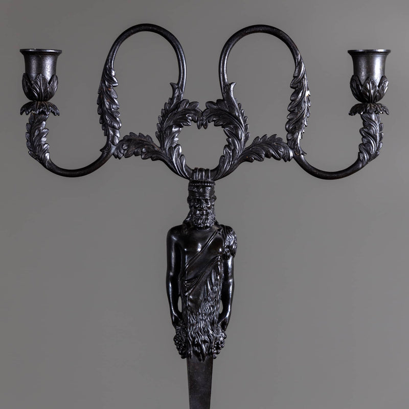 Berlin Iron Candleholder after Karl Friedrich Schinkel, 19th Century