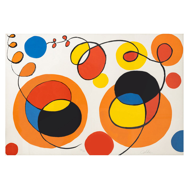 Alexander Calder (USA, 1898–1976) – Color Lithograph "OVERLAPPING", Ed. 79/95, circa 1970