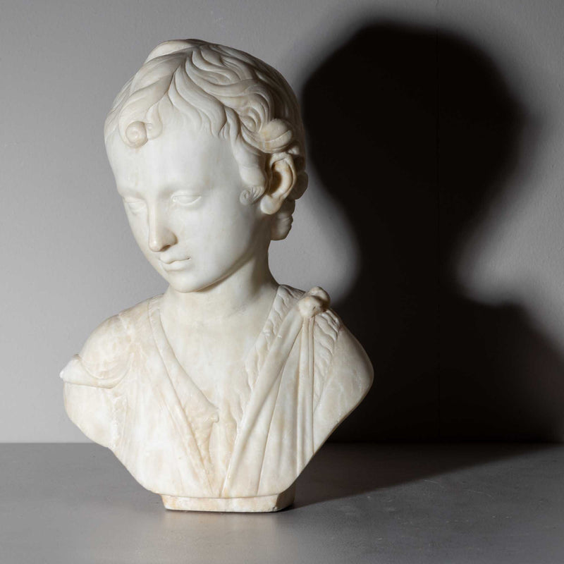 Bust of John the Baptist as Child in the manner of Karl Storck (Germany, 1826-1887), Late 19th Century