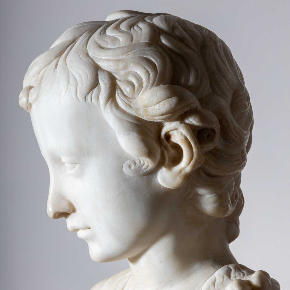 Bust of John the Baptist as Child in the manner of Karl Storck (Germany, 1826-1887), Late 19th Century