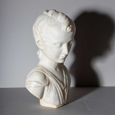 Bust of John the Baptist as Child in the manner of Karl Storck (Germany, 1826-1887), Late 19th Century