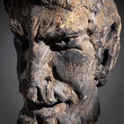 Sandstone Head of a Satyr, 18th Century