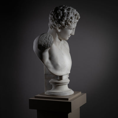 Grand Tour Marble Bust of Hermes of Olympia, Italy, second half 19th Century