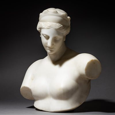 Marble Bust of the Venus of Capua, signed P. Bazzanti, Florence, Italy, 2nd Half 19th Century