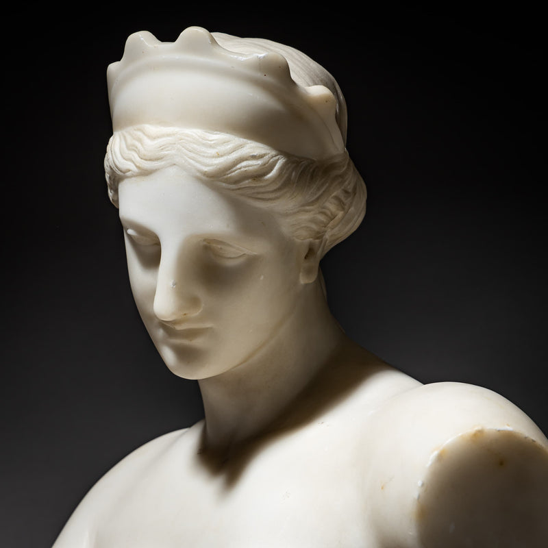 Marble Bust of the Venus of Capua, signed P. Bazzanti, Florence, Italy, 2nd Half 19th Century
