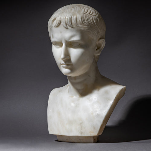Marble Bust of Octavian, late 19th Century