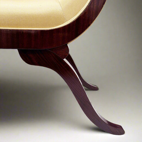 Pair French Belle Epoque Period Mahogany Benches France circa 1890