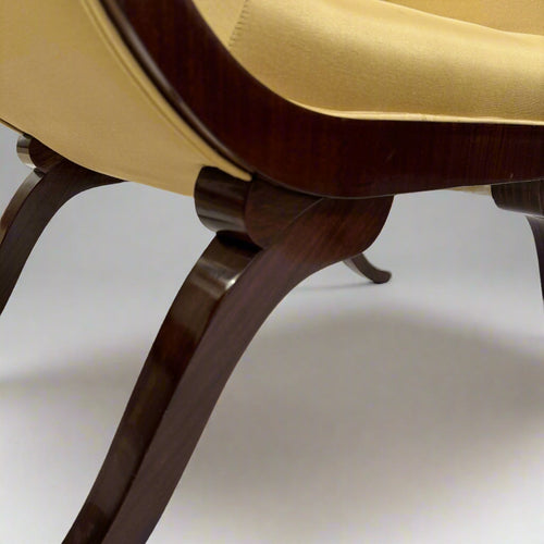 Pair French Belle Epoque Period Mahogany Benches France circa 1890