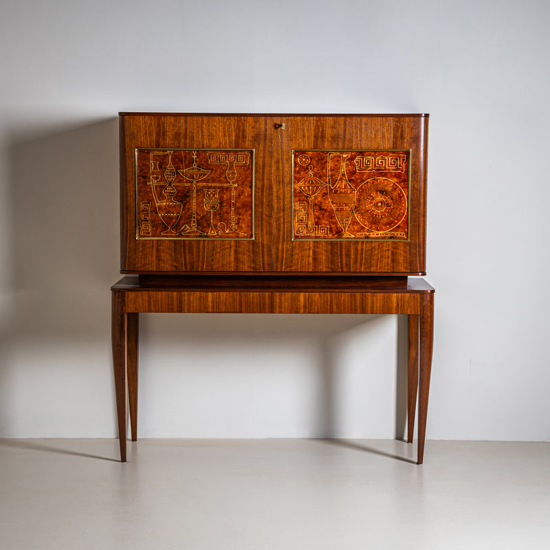 Bar Cabinet in the style of Melchiorre Bega, Italy, 1960s